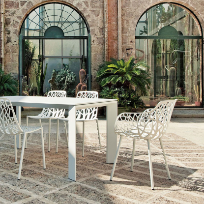 Krzesła aluminiowe Forest w kolorze białym - Bianco